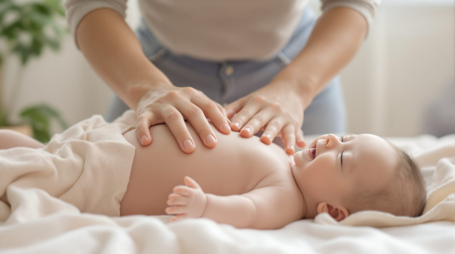 Masser le ventre d’un bébé : techniques et bienfaits