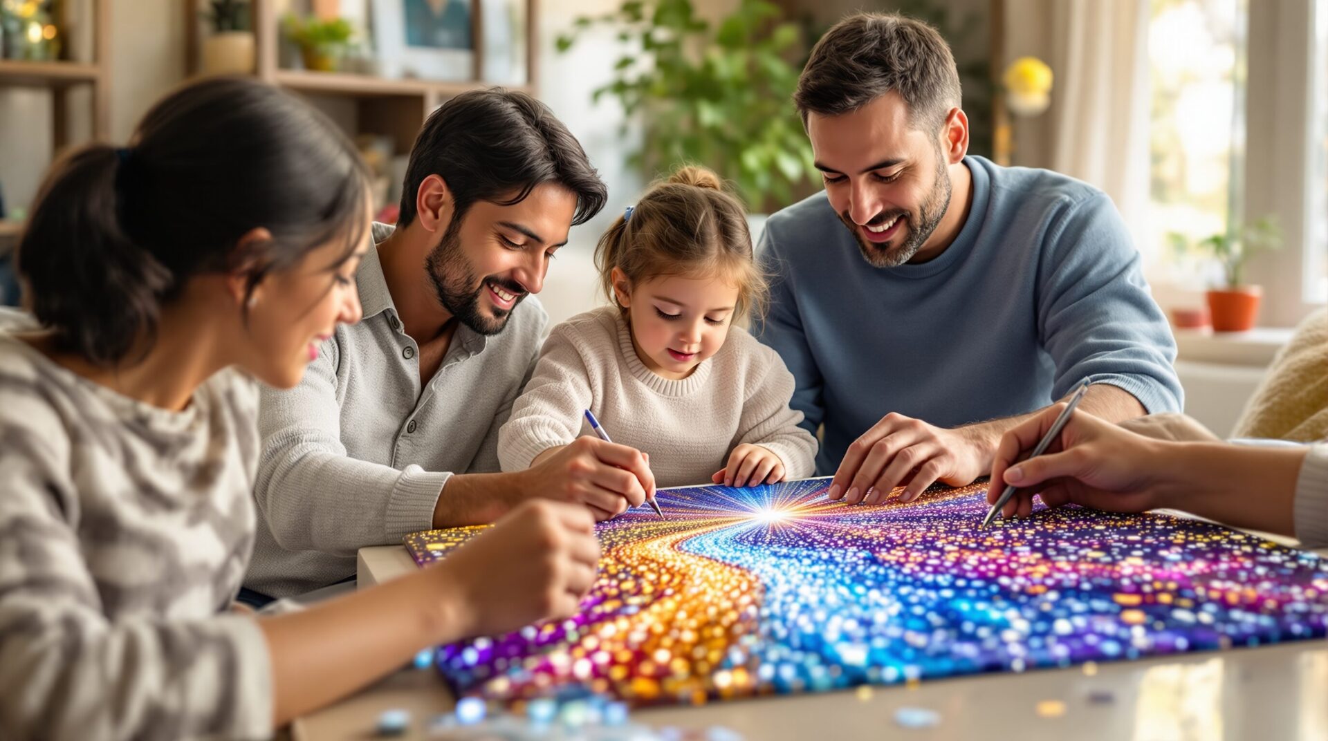 Broderie diamant : les 7 astuces pour réussir une création familiale