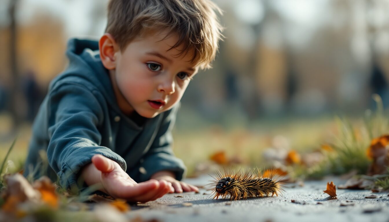 chenille processionnaire enfant
