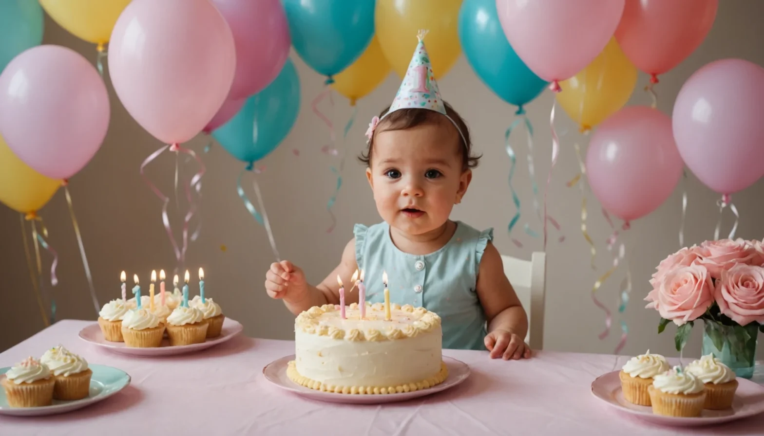 thème anniversaire 1 an fille