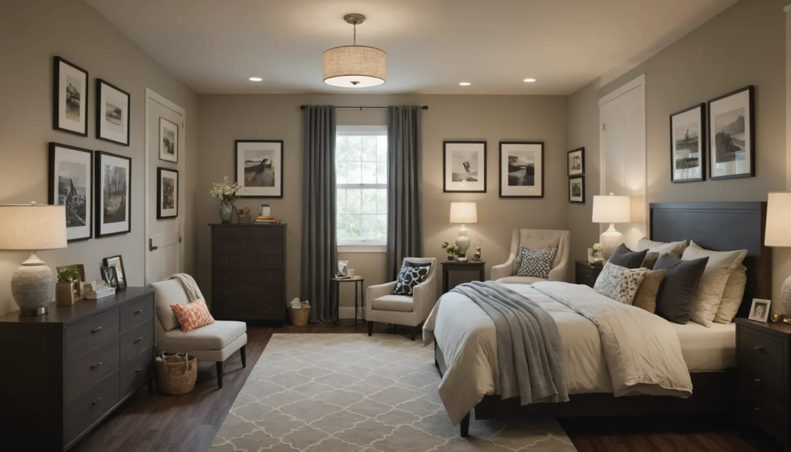 une seule chambre pour bébé et parents