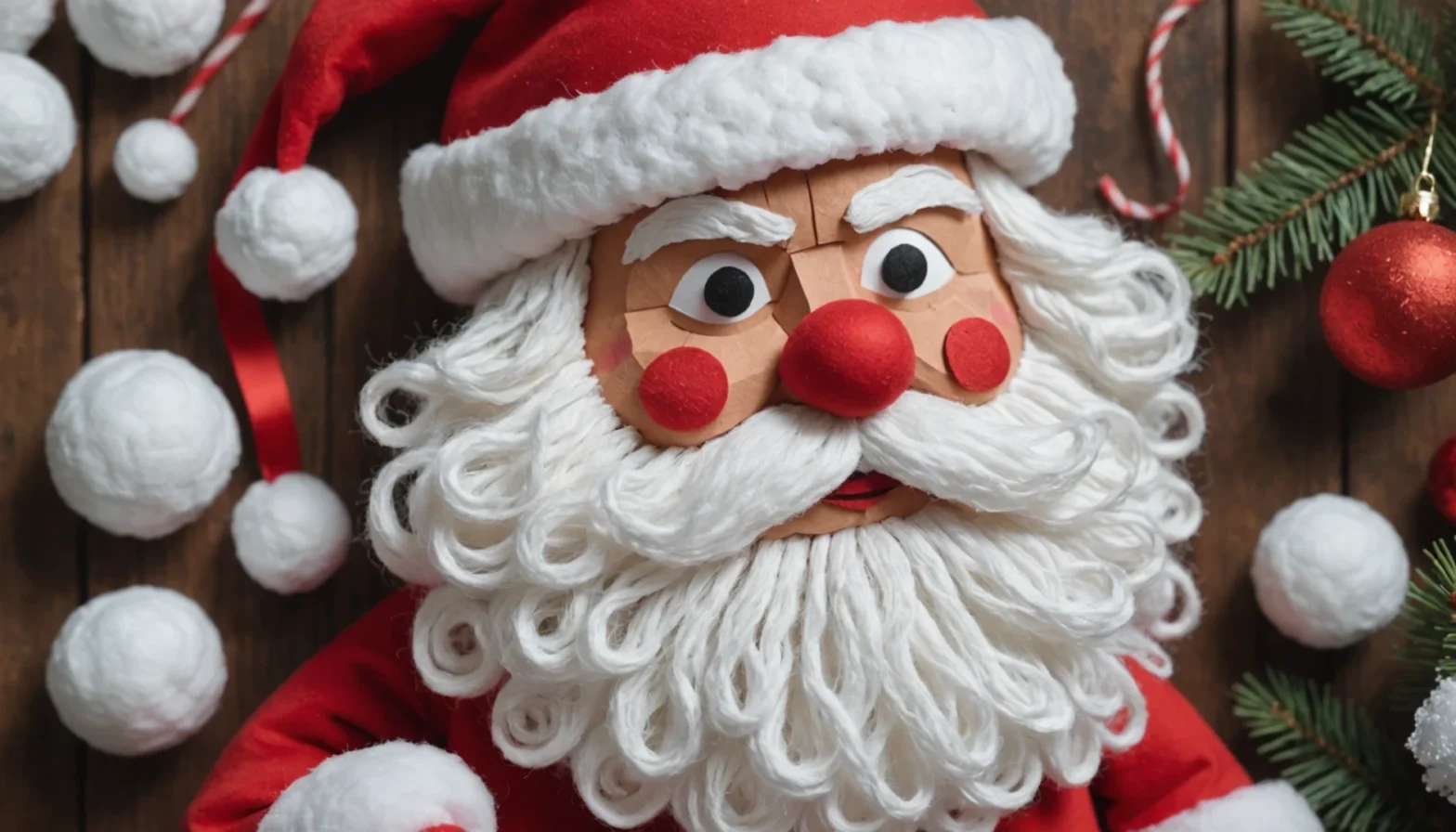 bricolage tête de père noel