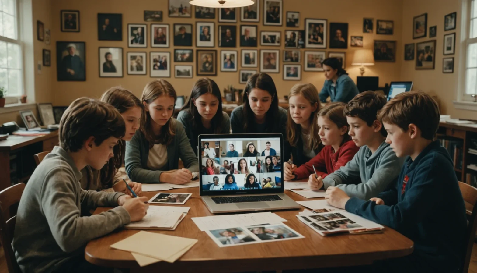 photo de classe en ligne