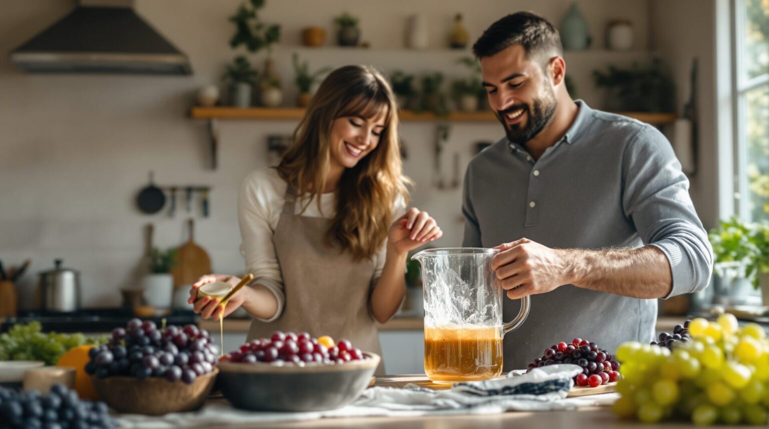 Jus de raisin maison, méthode facile pour une boisson saine