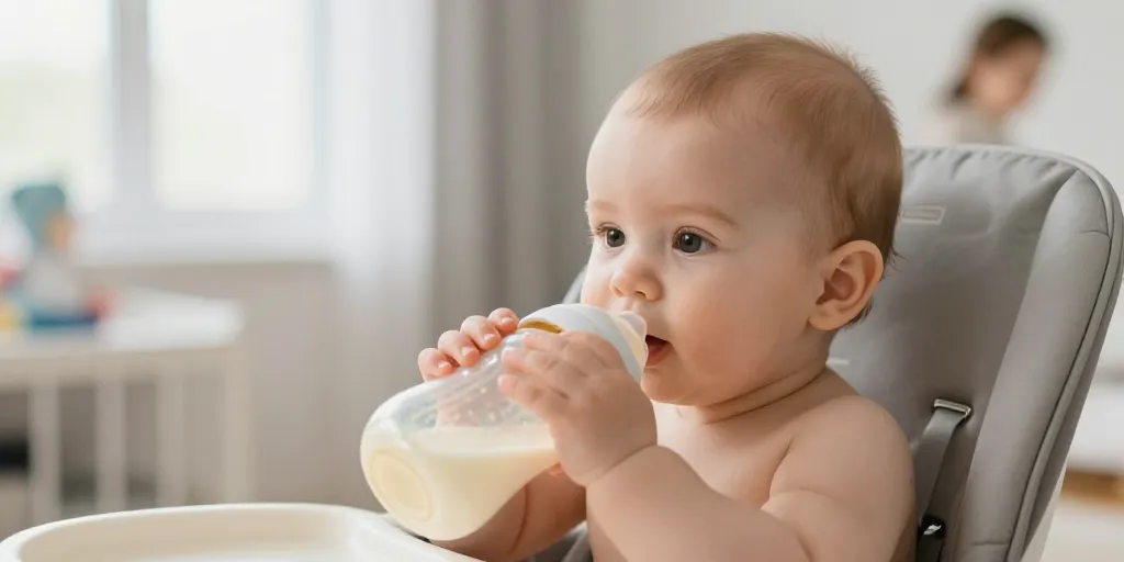 quand bebe tient son biberon seul