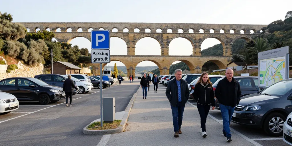 Parking gratuit Pont du Gard : le stationnement est-il gratuit près du site?