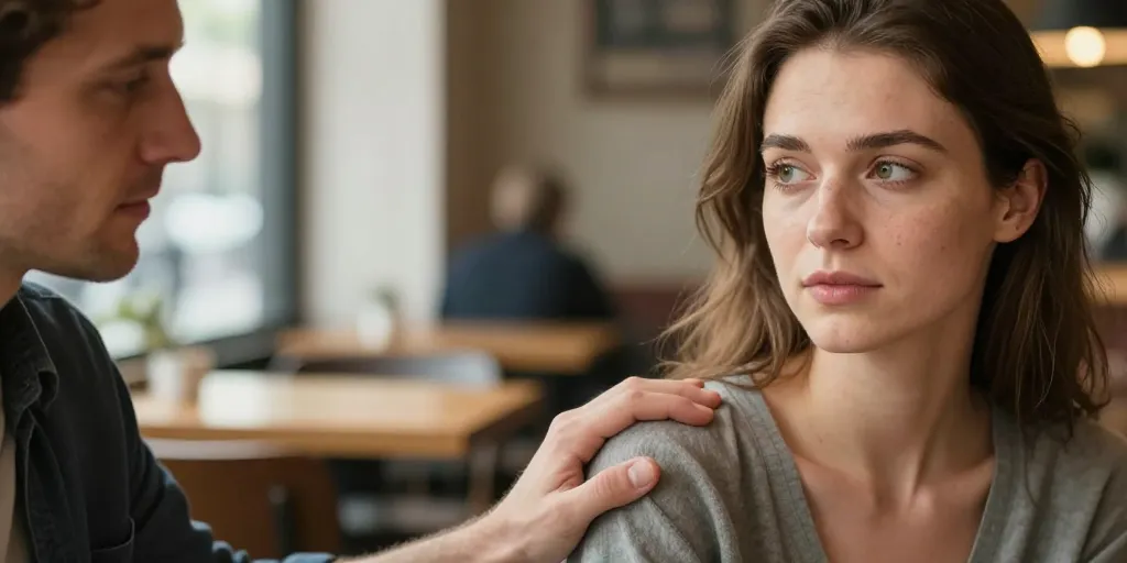 toucher l'épaule d'une femme signification