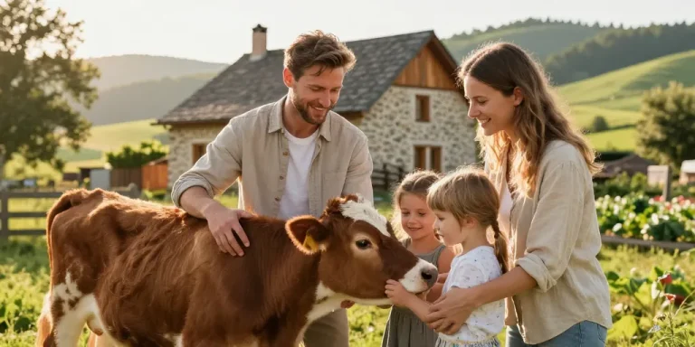 vacances à la ferme en famille